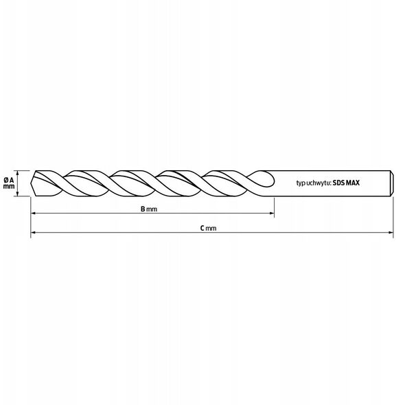 HIKOKI SDS MAX ΤΡΥΠΑΝΙ ΤΕΤΡΑΠΛΗΣ ΑΙΧΜΗΣ 38 x 720mm