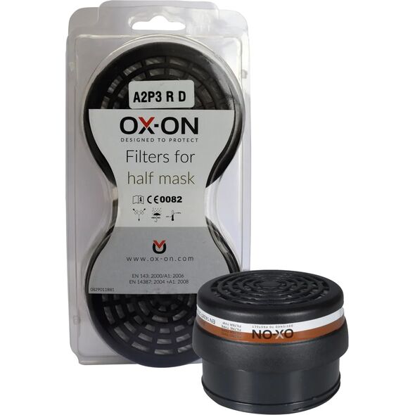 Σετ φίλτρων OX-ON A2P3D - Φίλτρα A2P3 για χρήση κατά των οργανικών ατμών. 2 τεμ