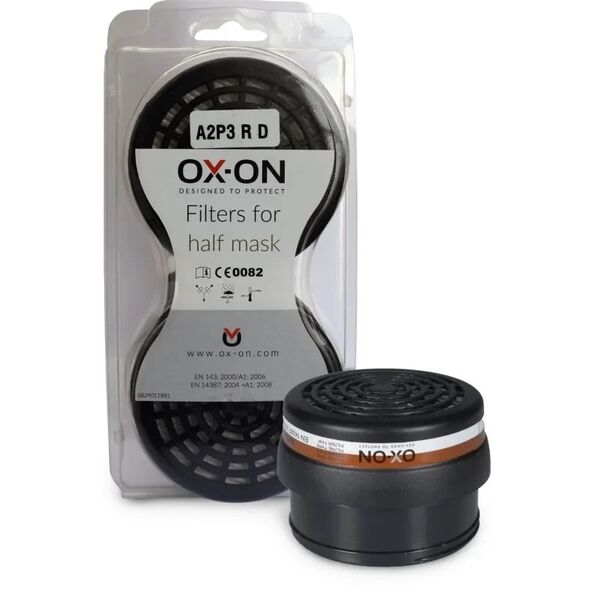 Σετ φίλτρων OX-ON A2P3D - Φίλτρα A2P3 για χρήση κατά των οργανικών ατμών. 2 τεμ