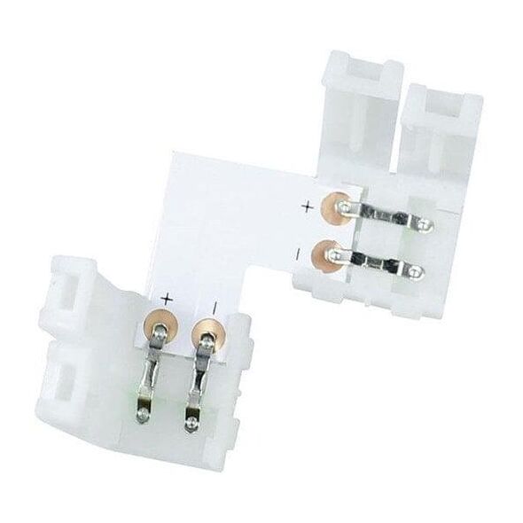 ΣΥΝΔΕΤΗΡΑΣ ΤΑΙΝΙΑΣ LED 8MM ΣΕ ΣΧΗΜΑ L ΧΩΡΙΣ ΚΟΛΛΗΣΗ