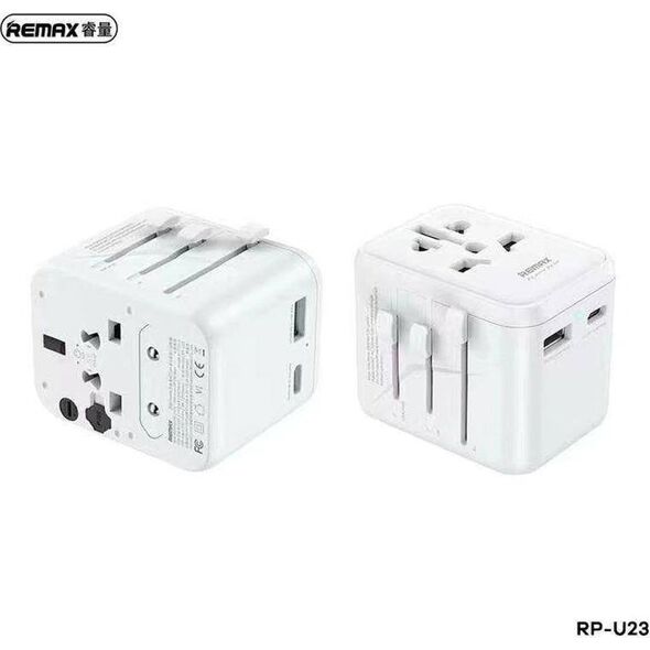 Ładowarka Remax ŁAD PODRÓŻNA REMAX ASTRO SERIES RP-U23 EU/US/CN/AU 2.4A WHITE