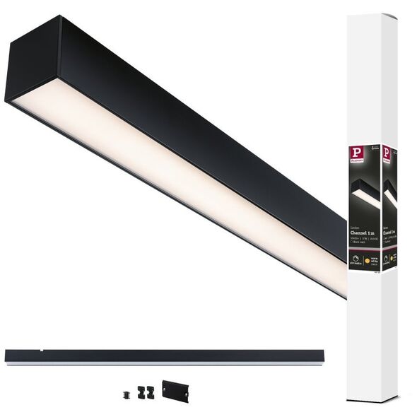 Γραμμικό φωτιστικό σύστημα LINION LED 17W 1m 3000K IP20 24V μαύρο RAL 9004 / αλουμίνιο
