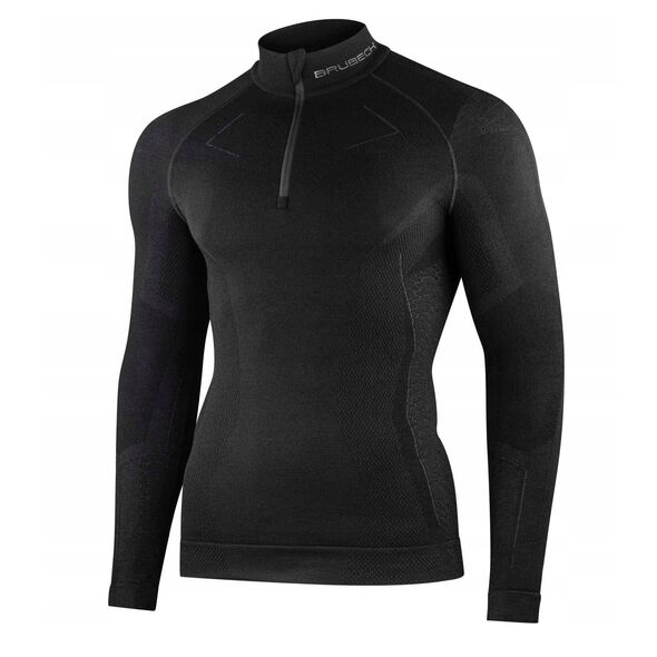 LS1610M Bluza męska z krótkim ekspresem EXTREME MERINO czarny XL