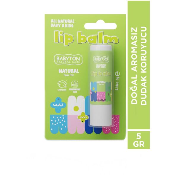 Babyton, Balsam do ust Naturel, bezpieczny od narodzin, 5 g
