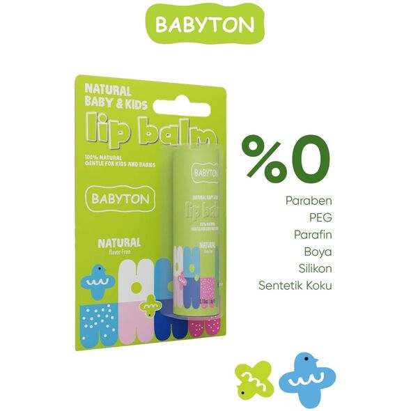 Babyton, Balsam do ust Naturel, bezpieczny od narodzin, 5 g