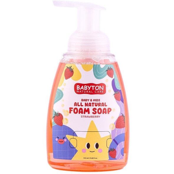 Babyton, Baby&Kids, Mydło w piance, Truskawkowe, bezpieczny od narodzin, 350 ml