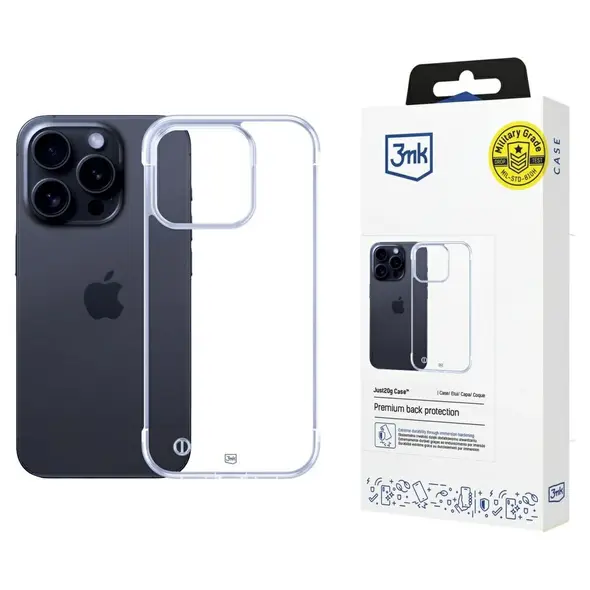 Etui 3MK Just20g Clear Case do Apple iPhone 15 Pro Max