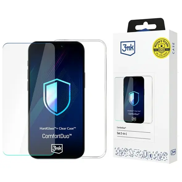 Zestaw 3MK ComfortDuo Clear HardGlass + Clear Case do Google Pixel 9 Pro XL