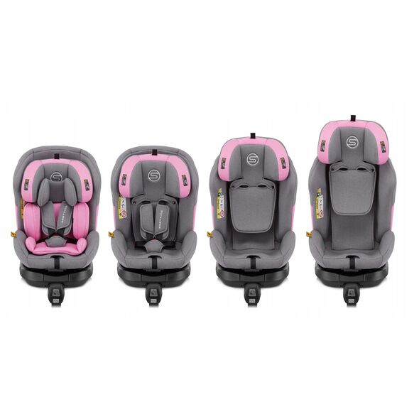 ΚΑΘΙΣΜΑ ΑΥΤΟΚΙΝΗΤΟΥ SESTTINO HEXAGON PINK PRO I-SIZE 0-36 KG 40-150