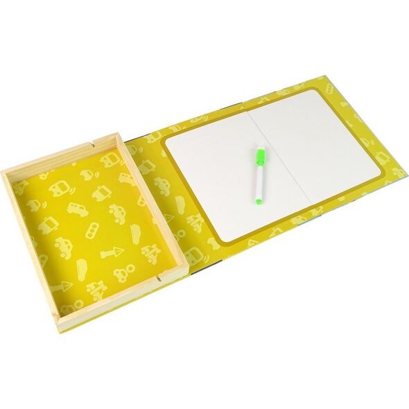 LeanToys Magnetyczna Układanka Książka Transport Puzzle Karty