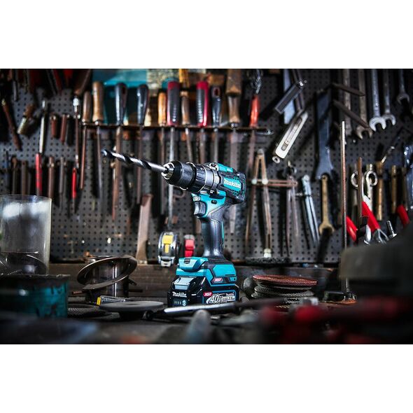 Κρουστικό δράπανο Makita Makita Cordless impact drill HP001GD201 XGT, 40V (μπλε/μαύρο, 2x Li-Ion XGT μπαταρία 2.5Ah, MAKPAC)