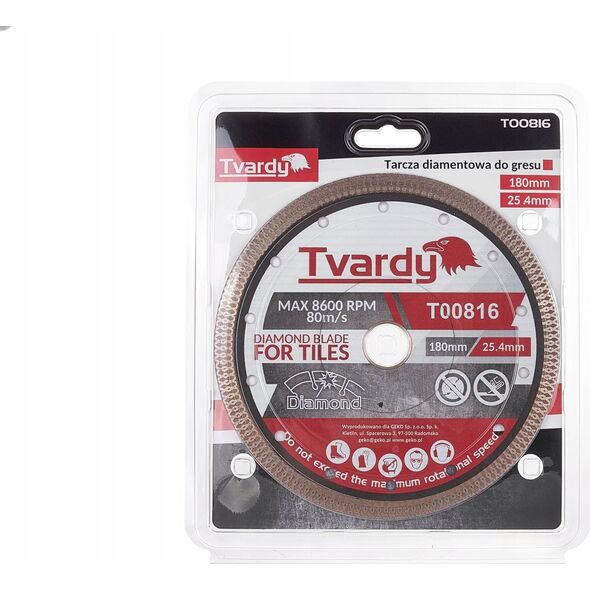 Tvardy Tarcza diamentowa do Gresu 180x10x25.4/22.23mm (50)