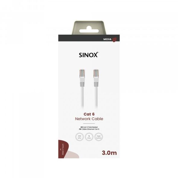 Καλώδιο Sinox Cat6e. 3μ. Λευκό