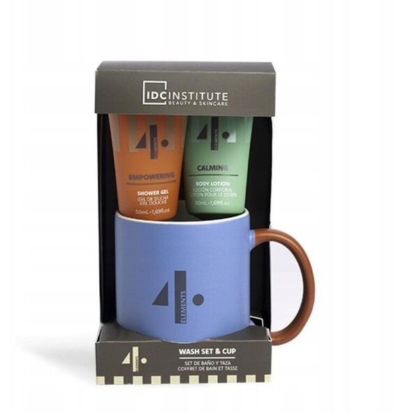 Σετ IDC Institute 4 elements: αφρόλουτρο, 50 ml + λοσιόν σώματος, 50 ml + κούπα