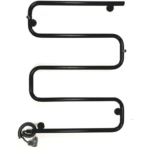 Στεγνωτήρας πετσετών ELONIKA EE-4UD, 850 x 650 mm, ηλεκτρικός, 130 W, αριστερός, μαύρος