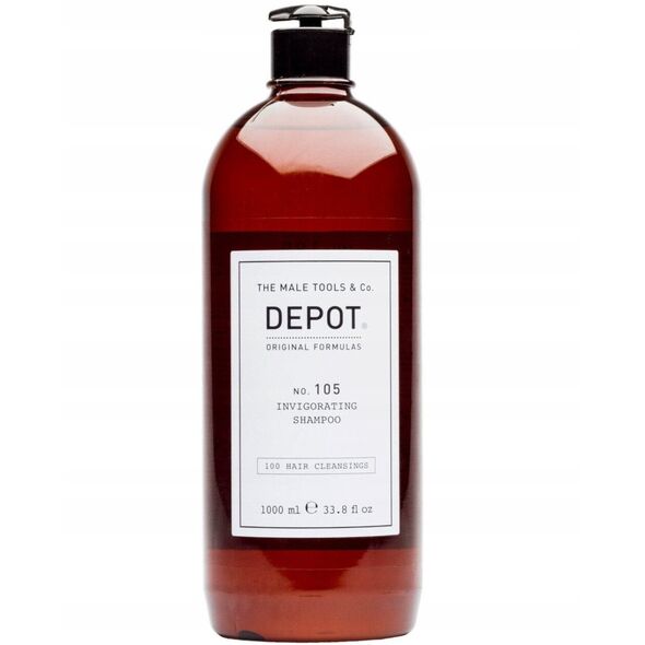 Depot, 100 Καθαρισμός Μαλλιών No. 105, Πολυβιταμινούχο Σύμπλεγμα, Σαμπουάν Μαλλιών, Κατά της Τριχόπτωσης, 1000 ml Για Άνδρες