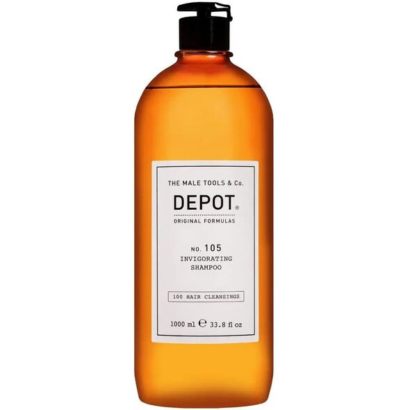 Depot, 100 Καθαρισμός Μαλλιών No. 105, Πολυβιταμινούχο Σύμπλεγμα, Σαμπουάν Μαλλιών, Κατά της Τριχόπτωσης, 1000 ml Για Άνδρες