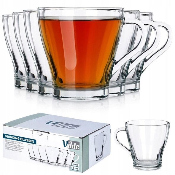 Σετ Ποτήρια Κούπες για Ποτά Χυμό Νερό Vilde 280 ml 6 τεμ.