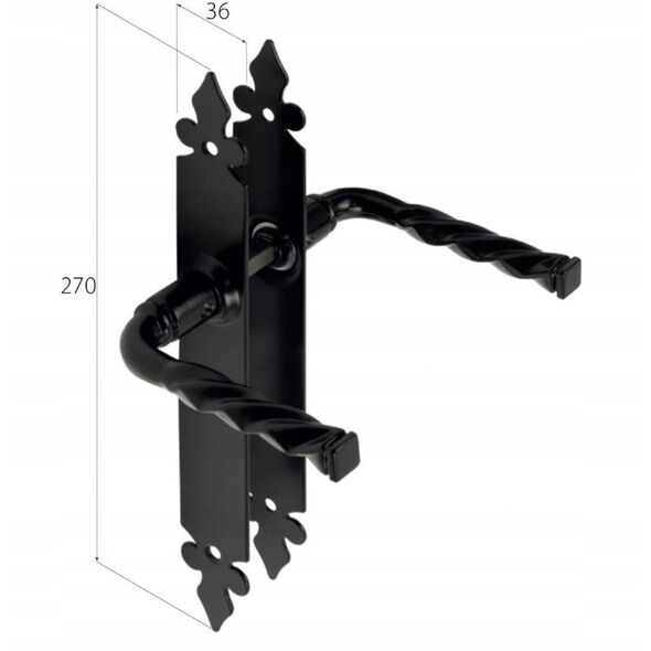 Λαβή πύλης WINKIEL WHB 90, 90 mm, μαύρο.