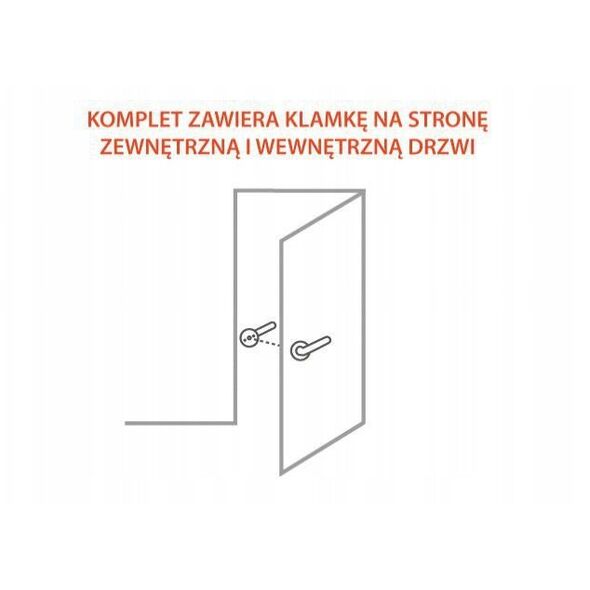 Λαβή πόρτας TOM G5, Ευρωπαϊκό πρότυπο, ματ νικέλιο χρώμα.