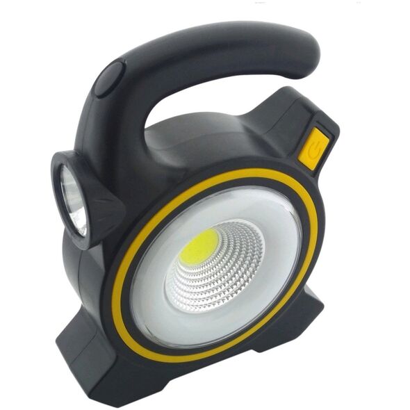 φακός LED ENTAC, IP20, 1W + ηλιακό LED, 80 lm, επαναφορτιζόμενος μέσω USB, 4.5 x 12.7 x 17 cm