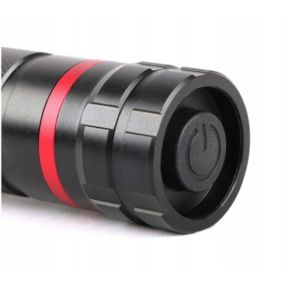 Φακός LED ENTAC, IP54, 5W, 300lm, μπαταρίες 3xAAA(δεν περιλαμβάνονται), περίβλημα αλουμινίου, μαύρο χρώμα