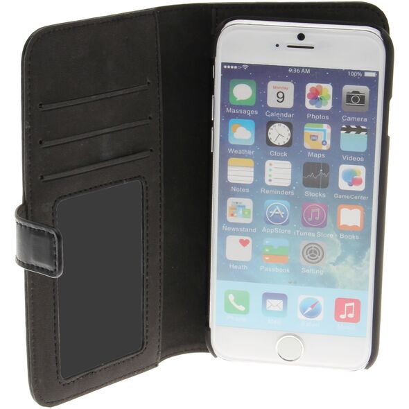 Θήκη Flip Insmat πορτοφόλι για iPhone 6 / 6s / 7 / 8 / SE, μαύρο
