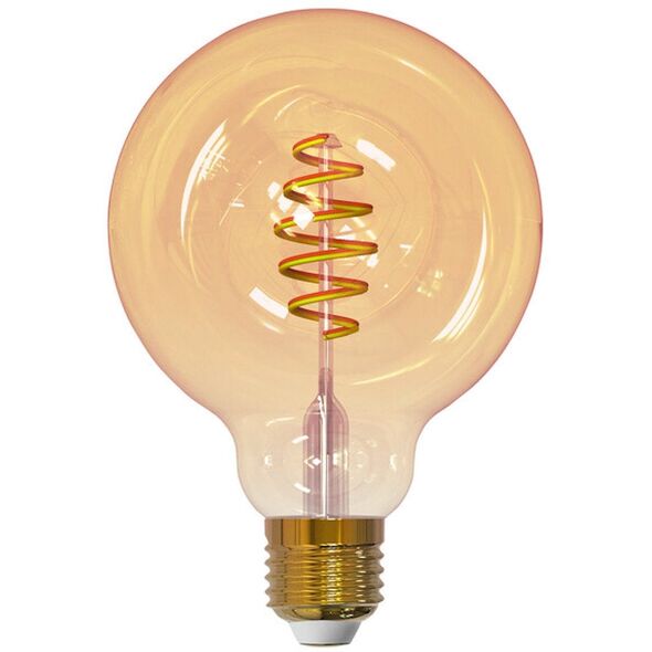 Έξυπνη λάμπα Airam SmartHome Globe 95, E27, κεχριμπαρένιο, 350lm, 1800-3000K, WiFi