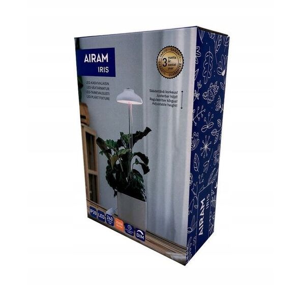 Φωτιστικό φυτών Airam Iris, IP20, 5W, 240 lm, λευκό