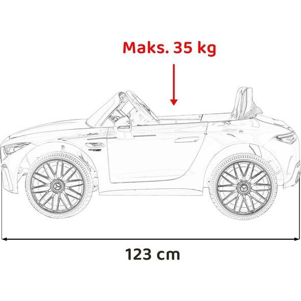 Mercedes Auto na akumulator Mercedes 4x4 AMG SL63 Biały