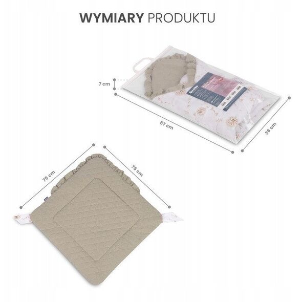 ROŻEK MUŚLINOWY GAŁĄZKA ZIELONY 75x75
