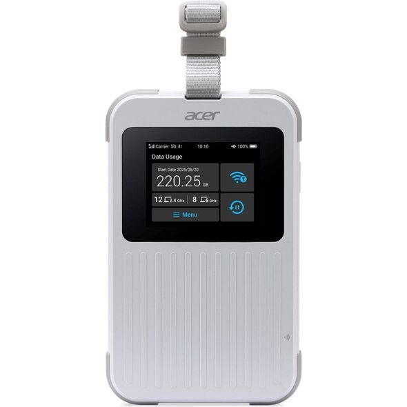 Acer Connect M6E with 1GB, Wi-Fi 6E (802.11ax), Dual-band (2.4GHz + 5GHz or 2.4GHz + 6GHz), 5G, Portable router