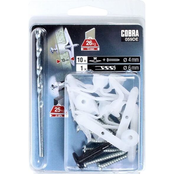 ANCHOR DRYWALL 7.4X31 NAILON 10 PCS