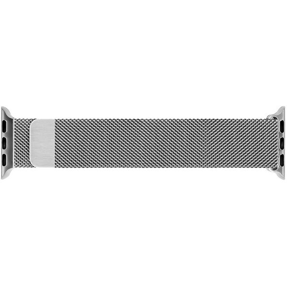 Λουράκι από πλεγμένο ατσάλι Wave, Apple Watch 42 / 44 / 45 / 46 / 49 mm, ασημί