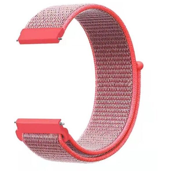 Λουράκι νάιλον Wave, 20 mm για έξυπνα ρολόγια και αθλητικά ρολόγια, ροζ