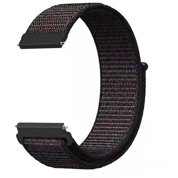 Λουράκι νάιλον Wave, 20 mm για έξυπνα ρολόγια και αθλητικά ρολόγια, μαύρο