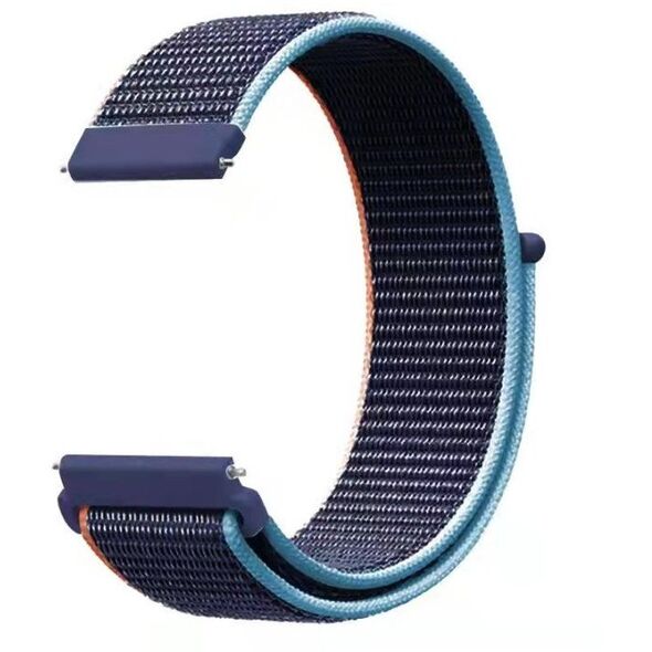 Λουράκι νάιλον Wave, 22 mm για έξυπνα και αθλητικά ρολόγια, σκούρο μπλε