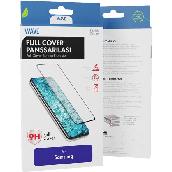 Wave Full Cover Tempered Glass, Samsung A23 5G, Μαύρο