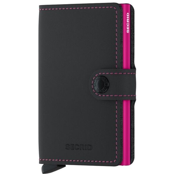 SECRID Matte Miniwallet, μαύρο/φούξια