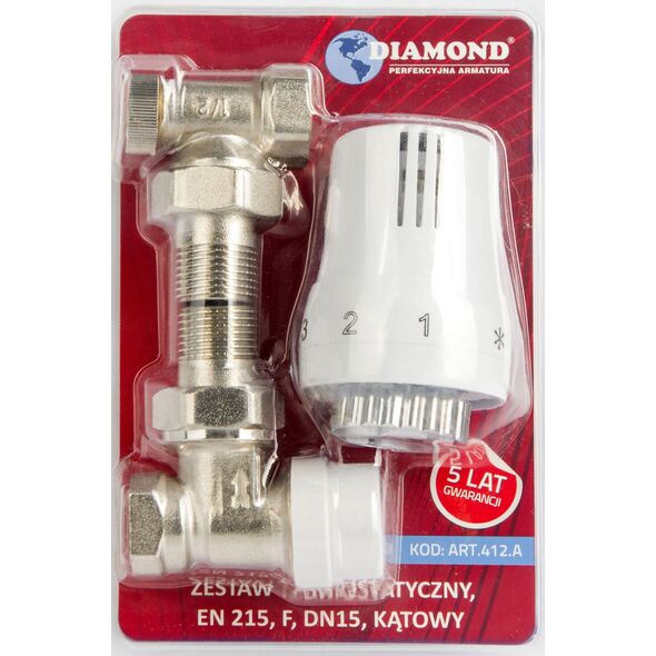 Diamond zestaw termostatyczny, F-K, kątowy ART.412.A.ZEST.TERM.KĄT