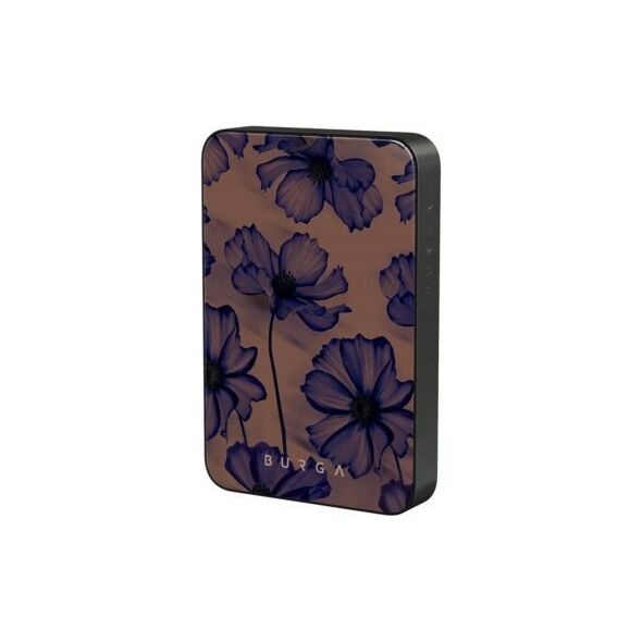 Slowmoose Burga Gunmetal Magnetic Powerbank - magnetyczny powerbank 5000 mAh kompatybilny z MagSafe, kabel USB-C - USB-C w zestawie (velvet night)