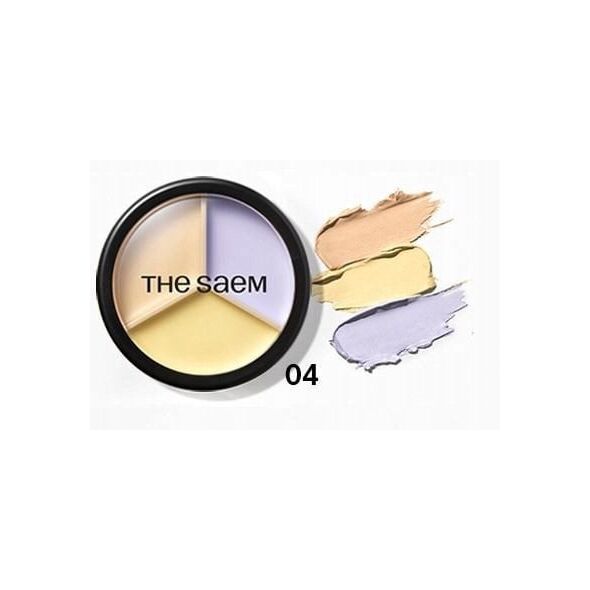 theSaem Cover Perfection Κονσίλερ προσώπου Triple Pot 04 Tone Up Beige