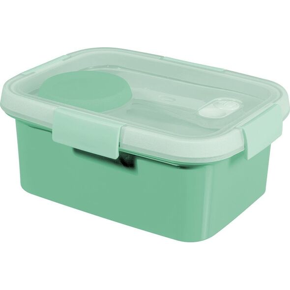 Curver Pojemnik na żywność prostokątny LUNCH KIT Smart to go Mix miętowy/ jasnoszary/ brzoskwiniowy 1,2L Curver