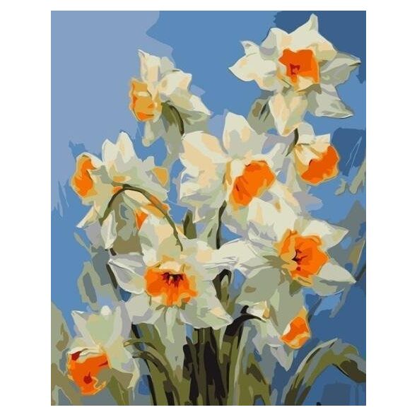 Malowanie po numerach - Wiosenne żonkile 40x50cm
