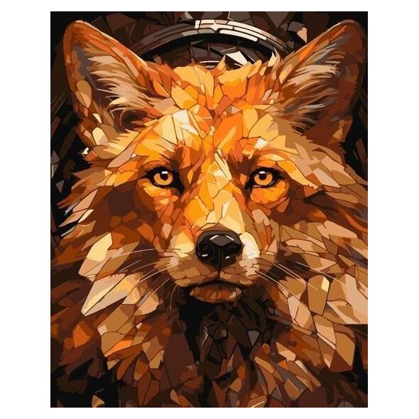 Malowanie po numerach - Czerwony lis 40x50cm