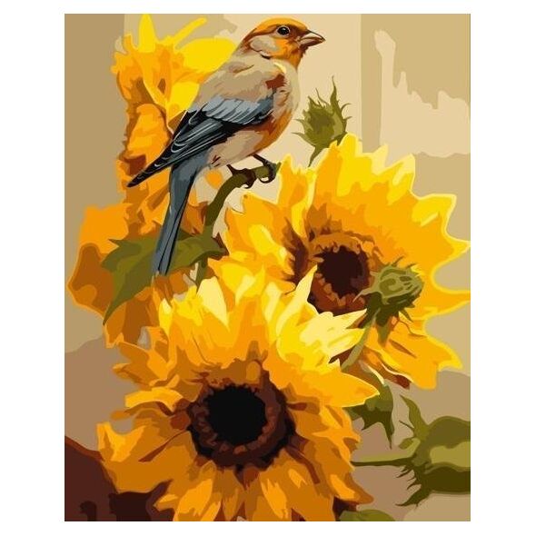 Malowanie po numerach - Zięba na psiance 40x50cm