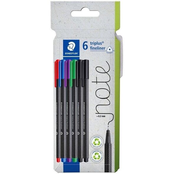 STAEDTLER Fineliner triplus rPP, 6 τεμάχια