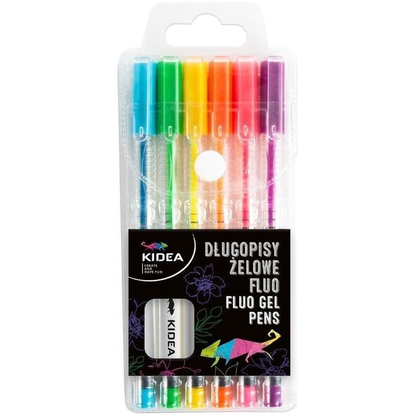 ΣΤΥΛΟ GEL 6 ΧΡΩΜΑΤΑ FLUO DERF KIDEA ETUI