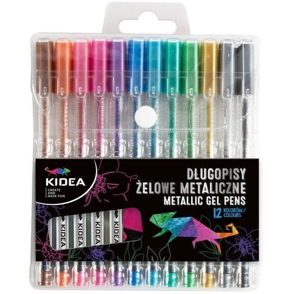 ΣΤΥΛΟ GEL 12 ΧΡΩΜΑΤΩΝ ΜΕΤΑΛΛΙΚΟ DERF KIDEA ETUI