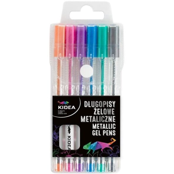 ΣΤΥΛΟ GEL 6 ΧΡΩΜΑΤΩΝ ΜΕΤΑΛΛΙΚΟ DERF KIDEA ETUI